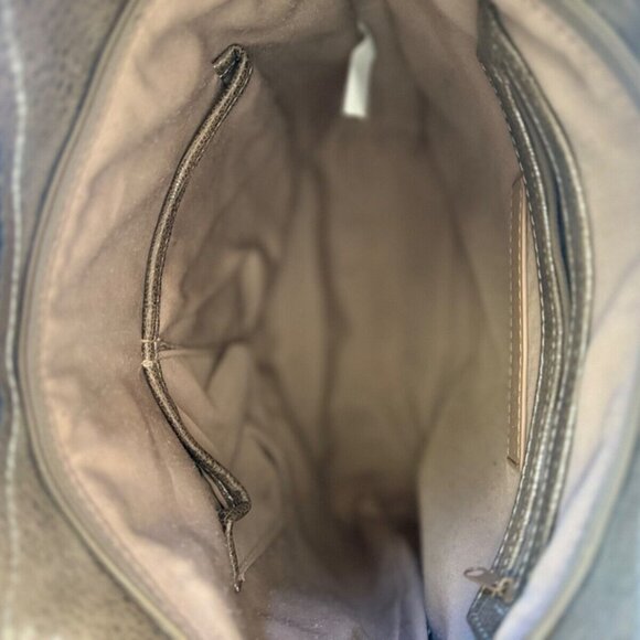 Sondra Roberts Squared Hand Shoulder Bag/Tote Brown Iridescent Silver Metallic - Picture 14 of 16